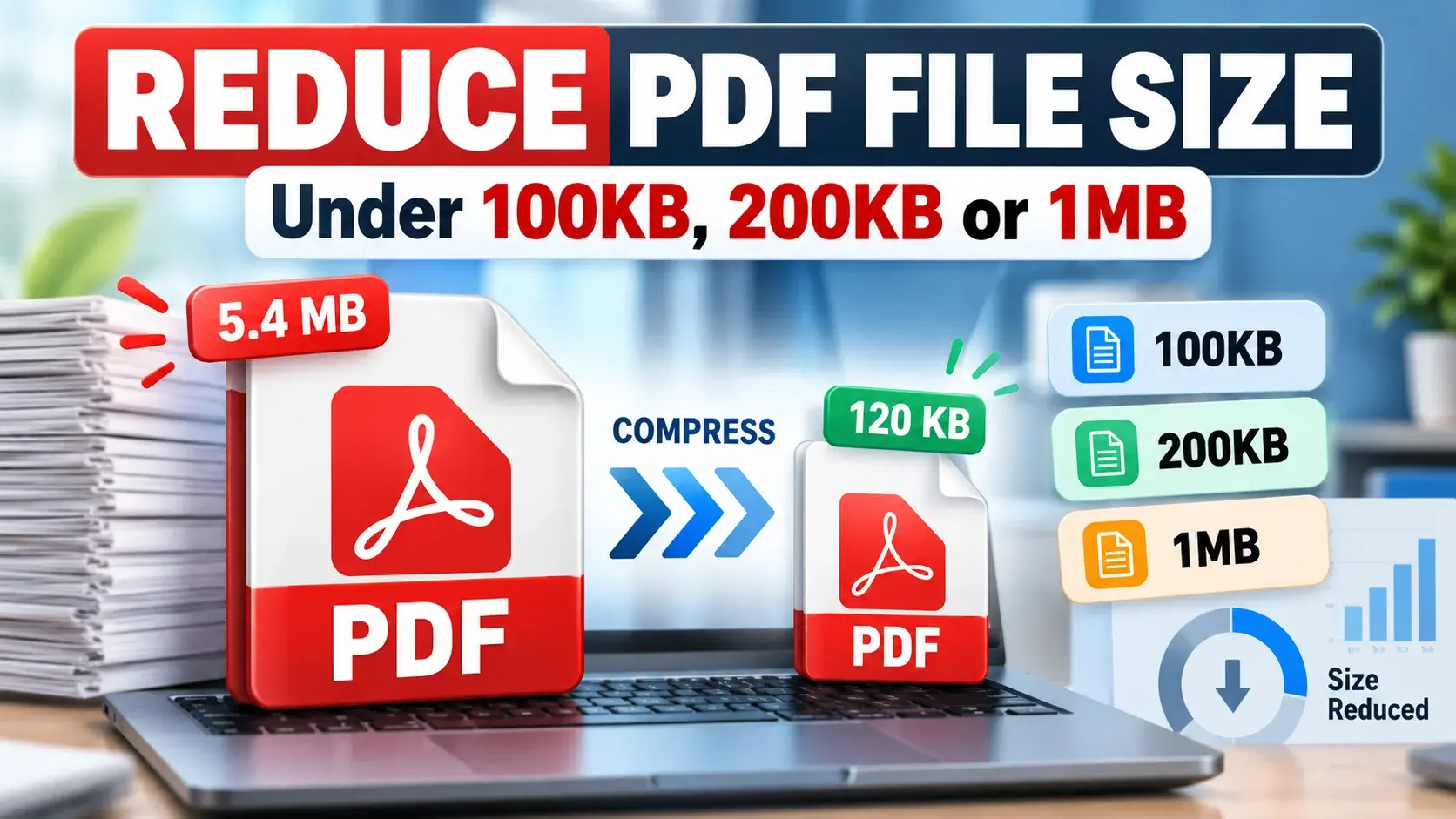 How to Reduce PDF File Size (Under 100KB, 200KB or 1MB)